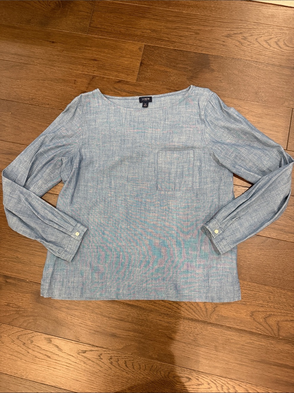 J. Crew Chambray Popover Shirt with Pocket Medium - C1-112